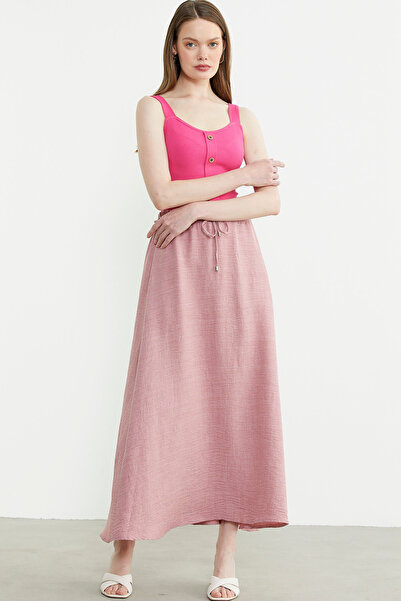 Sementa Спідниця з довгою талією та регульованими шнурками - Рожева