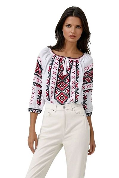 rody's forever Women's blouse type ie RD24, white/black mahogany