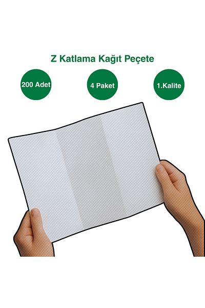 HCG Ambalaj Z Fold Towel Napkin 4*200 Pieces