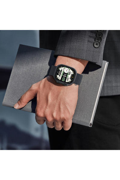 Xo M11 Ultra Akıllı Saat,2.01 inç IPS Curved Ekran,Bluetooth Çağrı,Nabız Taki...