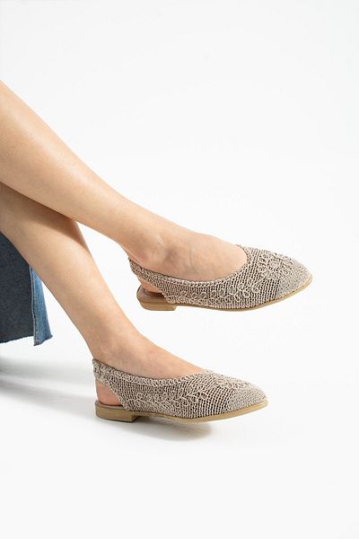 Moda Frato Modafrato ELORA Slaměné krajkové baleríny Dámské sandály Letní pohodlné boty
