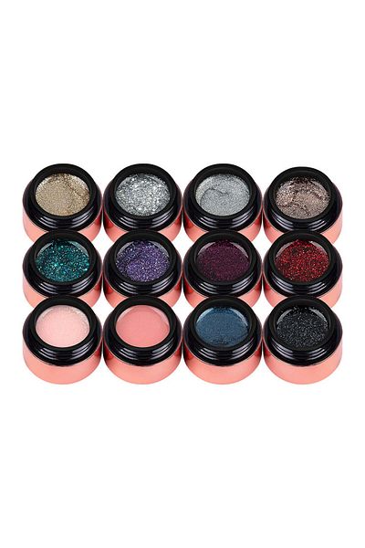LUXORISE Set de 12 geluri UV colorate, Glitz & Glam