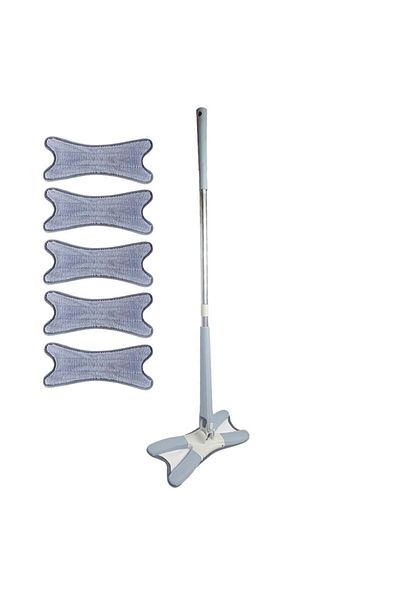 NEXTLY Set Mop Multifunctional Cu 5 Lavete Pentru Suprafete Uscate Si Umede, Cap Rotativ 360