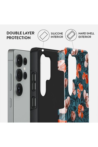 Samsung Burga Case Galaxy S25ultra Hybrid 2 Layer Hard Shell Silicone Protective, Scratch Resistant