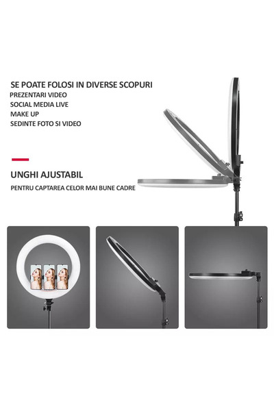 NEXTLY Επαγγελματικό κυκλικό φωτιστικό LED, , Διάμετρος 35cm, 14 ίντσες, Φως