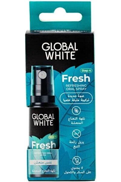 Global White بخاخ منعش للنفس - بنكهة النعناع المنعش 15 مل