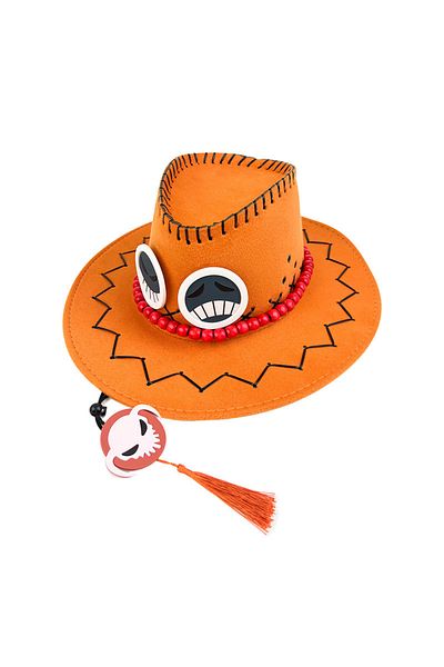 BANDAI Single sided Cartoon Anime Luffy One Piece D Ace Cosplay Hats Cowboy Cap For Men Women Casual Topee