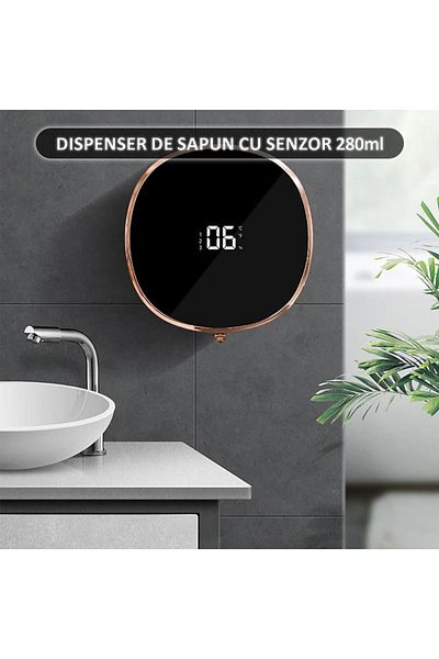 NEXTLY Dispenser Sapun Lichid Cu Spuma , Automat, Dozator Cu Senzor Infrarosu Pentru Detergent