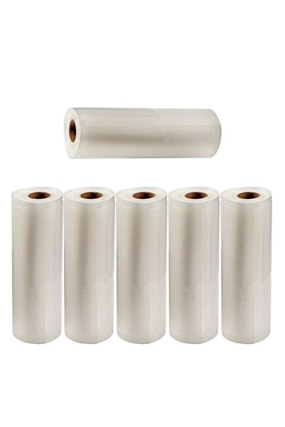 NEXTLY Σετ 6 ρολά σακουλών γενικής χρήσης για σκούπισμα σε ηλεκτρική σκούπα και σφράγιση τροφίμων, ανάγλυφα, πλενόμενα, συντήρησης