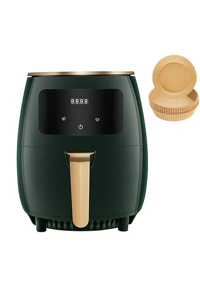 NEXTLY Hot Air Fryer Set And 100pcs Baking Paper 16x4.5cm, Cooking Without Oil, Capacity 6 L