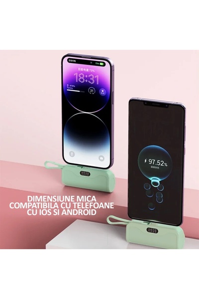 NEXTLY External Battery Case, Type-C Connector, Lightning Cable, Power Supply