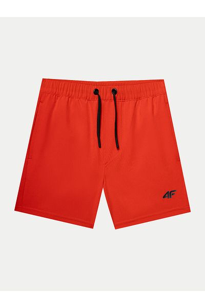 4F Pantaloni scurți de baie pentru băieți 4FJWSS24UBDSM066 roșii