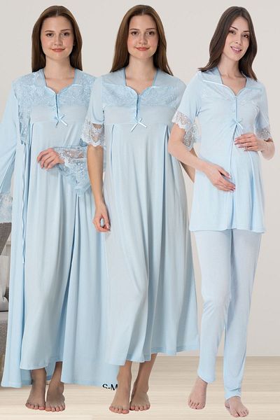 ByLohusa Effortt Blue Pregnant Maternity Set