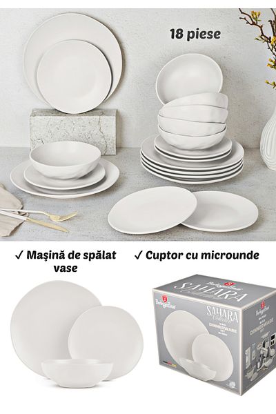 Berlinger Dinner Set Of 18 Plates Set Sahara Collection Dishwasher Microwave Safe