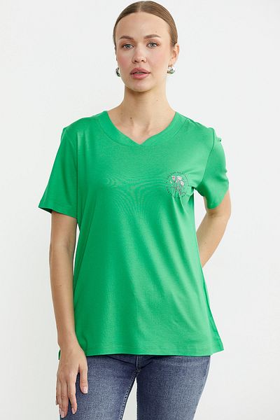 Sementa Μπλουζάκι με στάμπα Crew Neck - Πράσινο