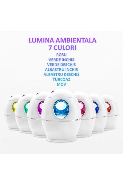NEXTLY Umidificator De Aer Cu Ultrasunete , Capacitate Rezervor 800ml, 5 Moduri De Functionare, 2