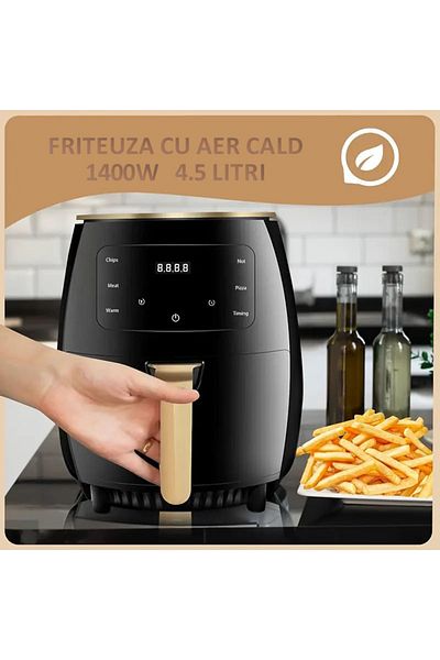 NEXTLY Hot Air Fryer Set And 100pcs Baking Paper 16x4.5cm, Cooking Without Oil, Capacity 4.5 L