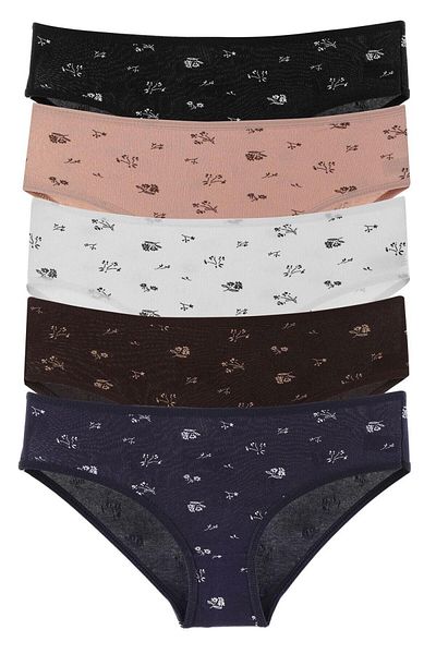 Nicoletta Girl's Panties Waiter 5 Pack Lycra Mixcolor