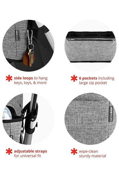 Skip Hop Grey Melange Grab&Go Ultra Car Organizer