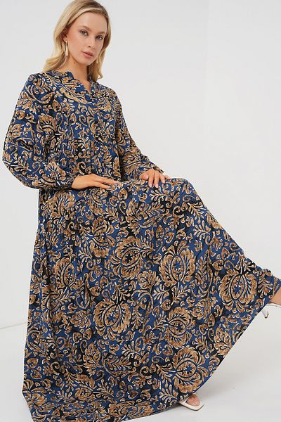 Bigdart 2423 Rochie hijab cu model autentic - bleumarin 11