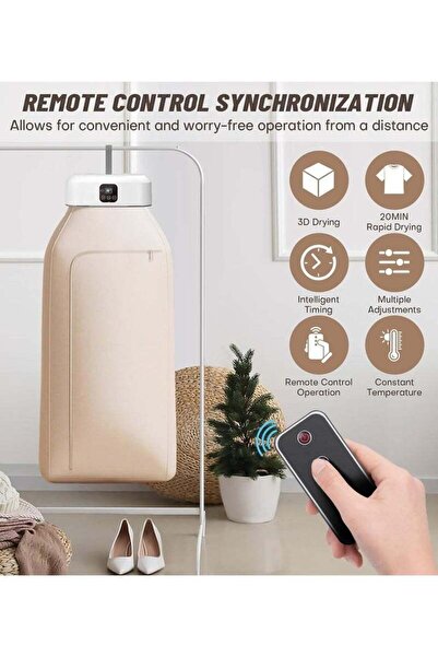 Denx Portable Clothes Dryer Electric Dryer Stretchable Foldable Laundry Dryer Machine with Bag And Timer