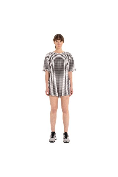 Inguz Stripe %100 Pamuk Şort Tulum