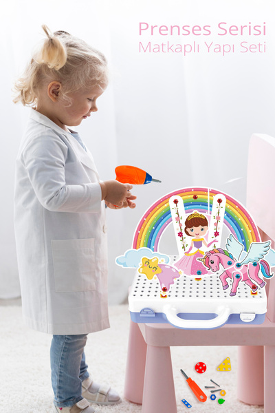 Birlik Oyuncak Oyuncak Matkap Seti Prenses Serisi 320 Parça Matkaplı Tamir Se...