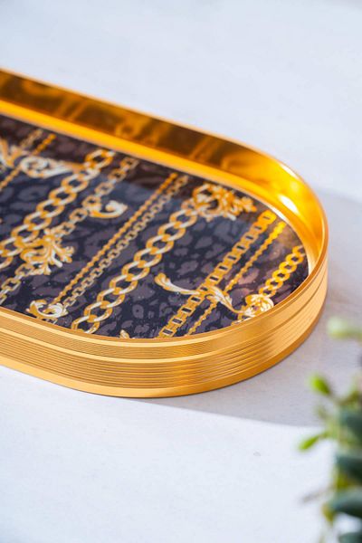 ACAR Kosmo Oval Glass Tray