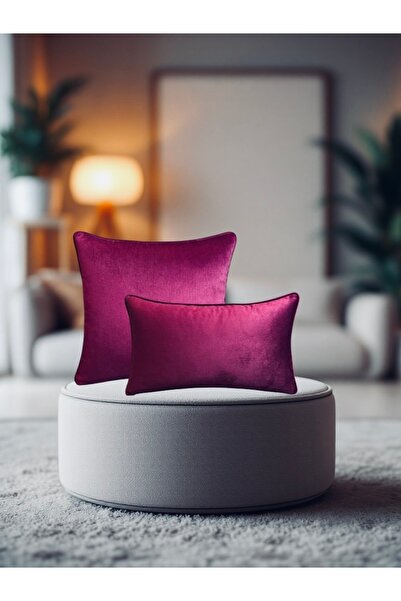 Phoenix Kırlent Kılıfı Kadife Vişne