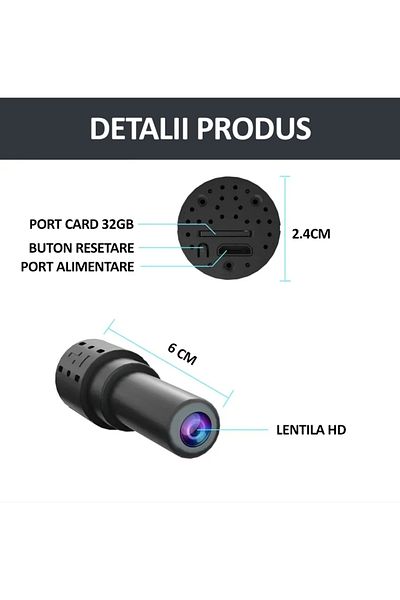 NEXTLY Mini Camera De Supraveghere Wifi, , Full Hd 1080p. Pentru Spionaj, Dimensiuni Mici, Control