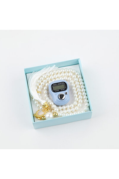 LapisDo Set cadou Zikirmatik și mărgele de rugăciune din perle, 99 de piese -...