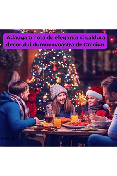 MACVI Macvi® LED Christmas Light Installation for Indoor and Outdoor, 50M, LED, Multicolor