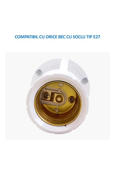 NEXTLY Dulie E27 Cu Senzor De Miscare Si Lumina, , Detectie 360°, Distanta De Detectare A Miscarii
