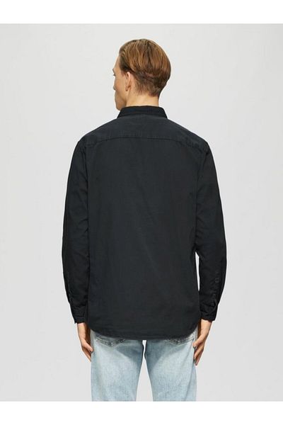 QS by s.Oliver Men's long-sleeved shirt, Regular Fit cut and logo, QS by s.Oliver