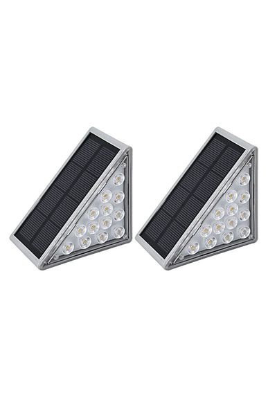 NEXTLY Set 2 X Lampa Solara Scari , Senzor De Lumina, 13 Led-uri, Lumina Calda, 2 Moduri