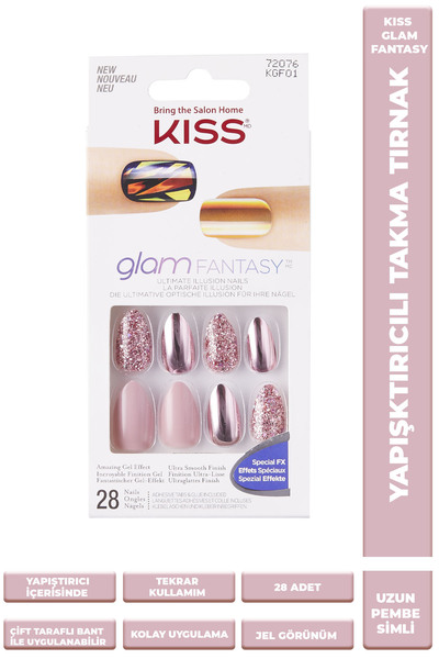 Kiss Takma Tırnak Seti Tırnak Yapıştırıcılı - Kgf01c - 731509720761