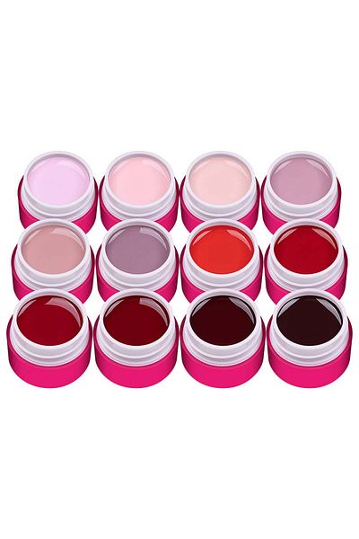 SensoPRO Milano Set de 12 geluri UV colorate SensoPRO Milano - Colecția Nude & Red