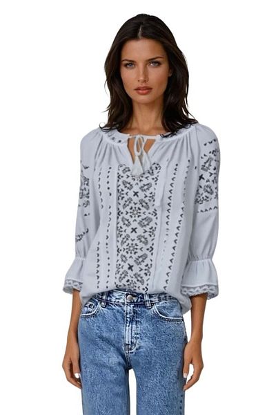rody's forever Women's blouse type ie RD24, white/gray