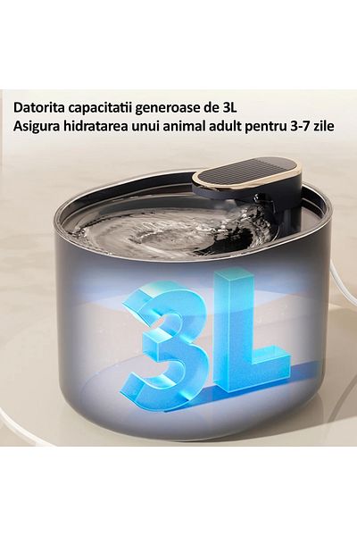 NEXTLY Dispenser Automat De Apa Tip Fantana Pentru Pisici Si Caini, , Capacitate 3l, Fitru