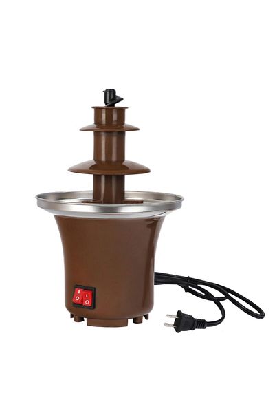 MACVI Fantana de Ciocolata Macvi® cu 3 Nivele, 65W, Otel Inoxidabil, Usor de Utilizat, 14.5 x 22 cm