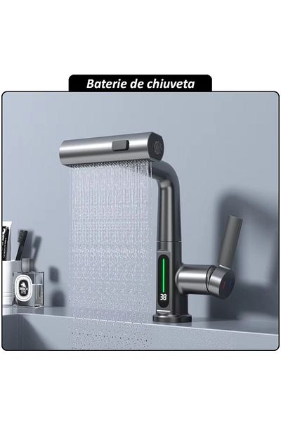 NEXTLY Sink Faucet, For Kitchen And Bathroom, Extendable And Retractable Head, 3 Modes