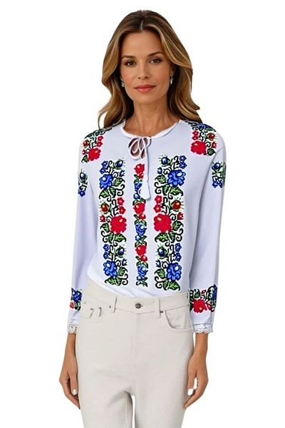rody's forever Ladies' blouse type R24, crystal white/green