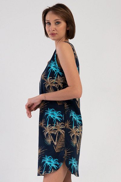 VİENETTA Women's Wide Strap Navy Blue Nightgown C0T1N3O804