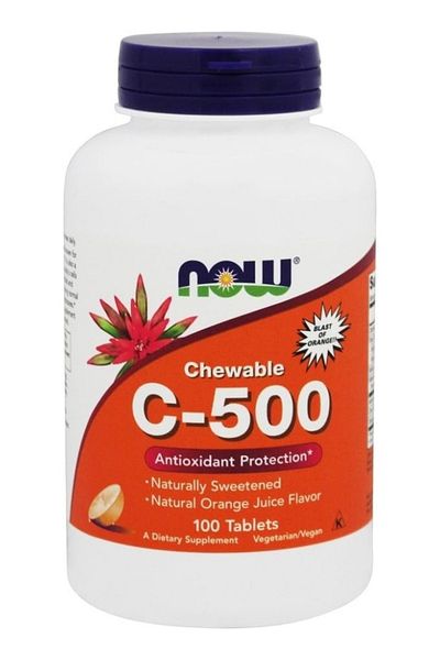 Now Foods C500 Chew Orange Xylitol (100 Count)