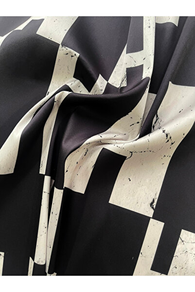 DESENİX Marble Textured Geometrics Patterned Digital Printed Fabric Couple Wi...