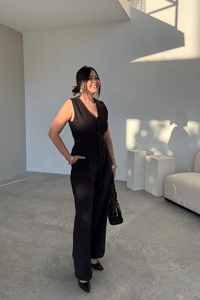 ELVAN TOLON Black Fabric Jumpsuit