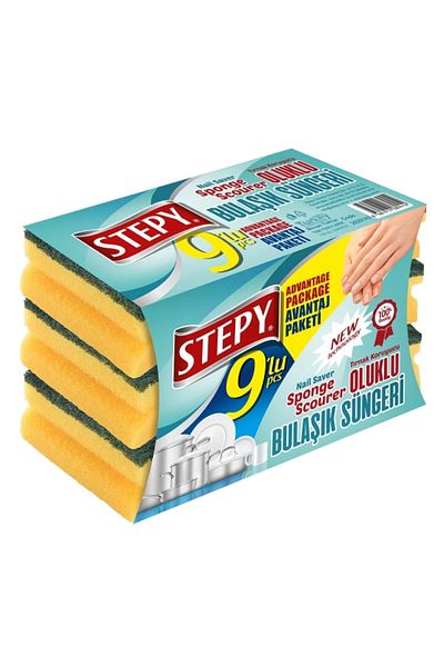 iste gelsin Stepy Premium 9-Piece Corrugated Sponge Advantage Pack