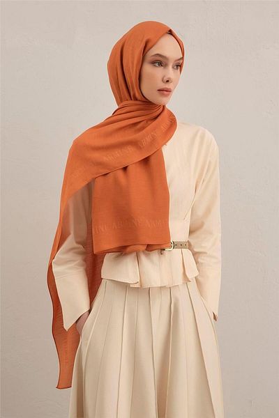 Armine Logo Bordered Cotton Silk Shawl 72