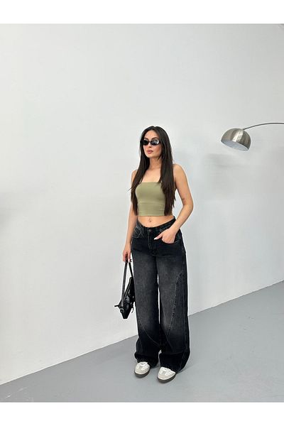 Gofeel Black Tumbled Recy Baggy Jean