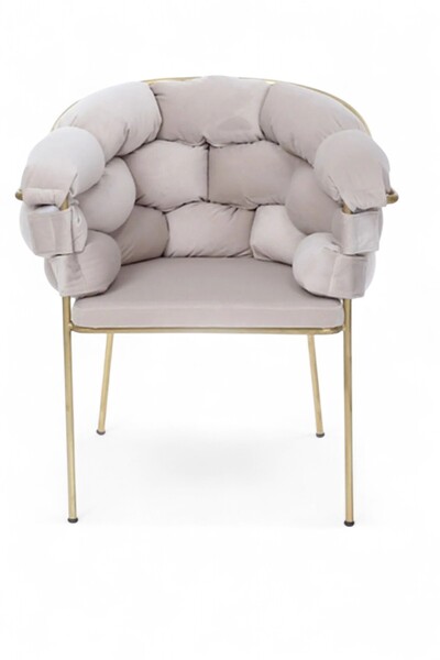 SEZBİL Balon Sandalye Gold Ayak, (2 ADET) Çay Seti, Berjer, Yemek Odası Sanda...